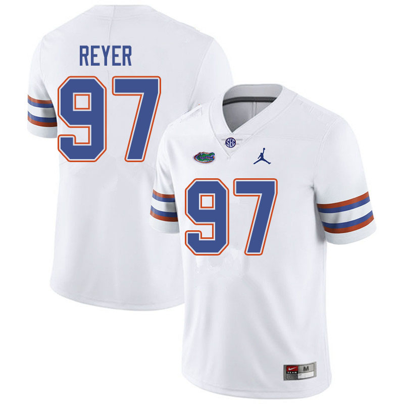 Jordan Brand Men #97 Theodore Reyer Florida Gators College Football Jerseys Sale-White - Click Image to Close